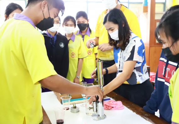 ภาพกิจกรรม  คณะวิทยาศาสตร์และเทคโนโลยี จัดกิจกรรมค่ายวิทยาศาสตร์สัญจร ปีการศึกษา 2565  โรงเรียนทุ่งโพธิ์ทะเลพิทยา