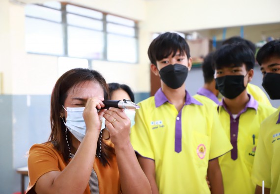 ภาพกิจกรรม  คณะวิทยาศาสตร์และเทคโนโลยี จัดกิจกรรมค่ายวิทยาศาสตร์สัญจร ปีการศึกษา 2565  โรงเรียนทุ่งโพธิ์ทะเลพิทยา