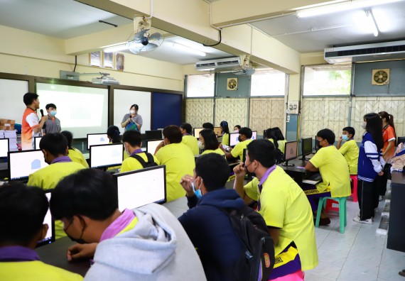 ภาพกิจกรรม  คณะวิทยาศาสตร์และเทคโนโลยี จัดกิจกรรมค่ายวิทยาศาสตร์สัญจร ปีการศึกษา 2565  โรงเรียนทุ่งโพธิ์ทะเลพิทยา