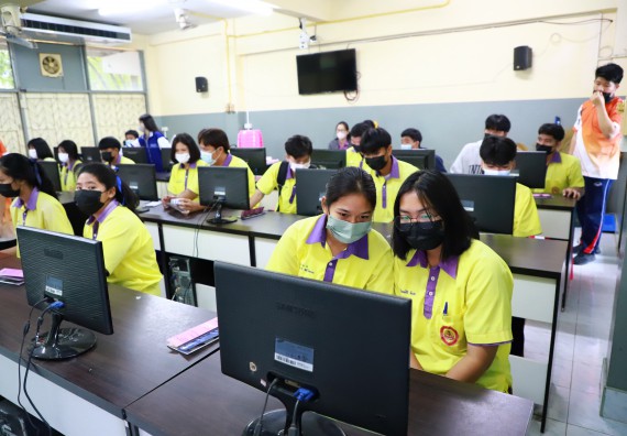 ภาพกิจกรรม  คณะวิทยาศาสตร์และเทคโนโลยี จัดกิจกรรมค่ายวิทยาศาสตร์สัญจร ปีการศึกษา 2565  โรงเรียนทุ่งโพธิ์ทะเลพิทยา