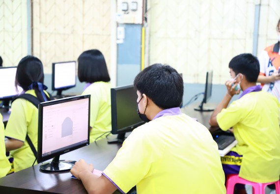 ภาพกิจกรรม  คณะวิทยาศาสตร์และเทคโนโลยี จัดกิจกรรมค่ายวิทยาศาสตร์สัญจร ปีการศึกษา 2565  โรงเรียนทุ่งโพธิ์ทะเลพิทยา