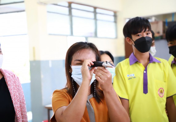 ภาพกิจกรรม  คณะวิทยาศาสตร์และเทคโนโลยี จัดกิจกรรมค่ายวิทยาศาสตร์สัญจร ปีการศึกษา 2565  โรงเรียนทุ่งโพธิ์ทะเลพิทยา