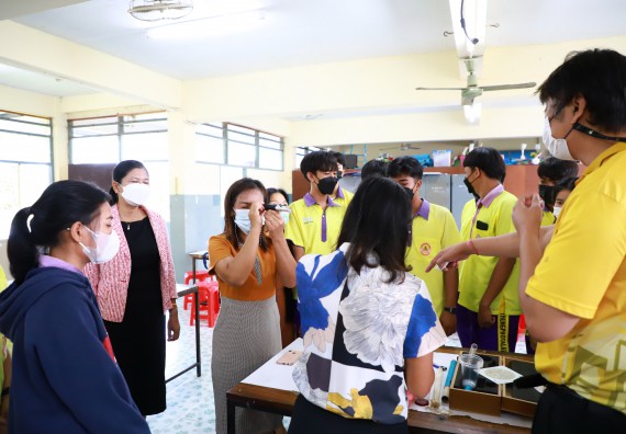 ภาพกิจกรรม  คณะวิทยาศาสตร์และเทคโนโลยี จัดกิจกรรมค่ายวิทยาศาสตร์สัญจร ปีการศึกษา 2565  โรงเรียนทุ่งโพธิ์ทะเลพิทยา