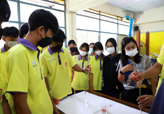 ภาพกิจกรรม  คณะวิทยาศาสตร์และเทคโนโลยี จัดกิจกรรมค่ายวิทยาศาสตร์สัญจร ปีการศึกษา 2565  โรงเรียนทุ่งโพธิ์ทะเลพิทยา