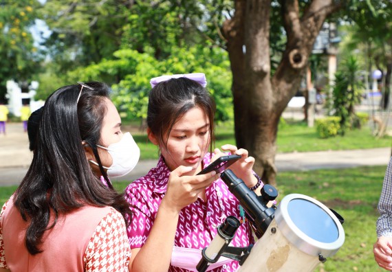 ภาพกิจกรรม  คณะวิทยาศาสตร์และเทคโนโลยี จัดกิจกรรมค่ายวิทยาศาสตร์สัญจร ปีการศึกษา 2565  โรงเรียนทุ่งโพธิ์ทะเลพิทยา