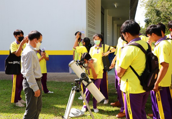 ภาพกิจกรรม  คณะวิทยาศาสตร์และเทคโนโลยี จัดกิจกรรมค่ายวิทยาศาสตร์สัญจร ปีการศึกษา 2565  โรงเรียนทุ่งโพธิ์ทะเลพิทยา