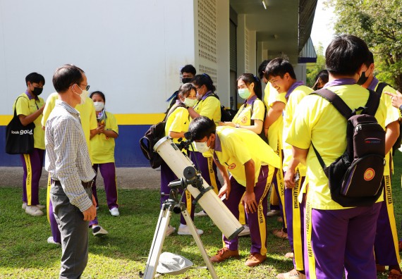 ภาพกิจกรรม  คณะวิทยาศาสตร์และเทคโนโลยี จัดกิจกรรมค่ายวิทยาศาสตร์สัญจร ปีการศึกษา 2565  โรงเรียนทุ่งโพธิ์ทะเลพิทยา