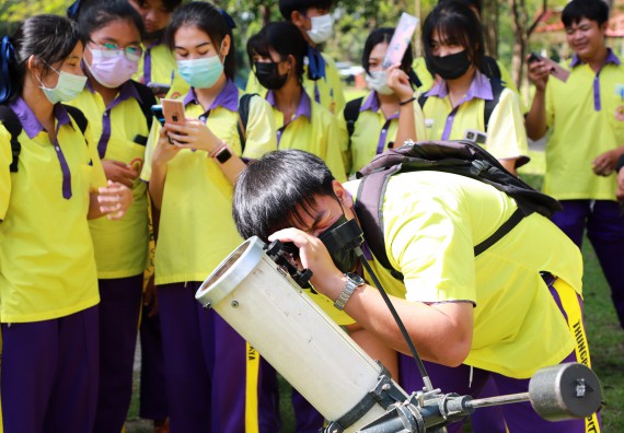 ภาพกิจกรรม  คณะวิทยาศาสตร์และเทคโนโลยี จัดกิจกรรมค่ายวิทยาศาสตร์สัญจร ปีการศึกษา 2565  โรงเรียนทุ่งโพธิ์ทะเลพิทยา