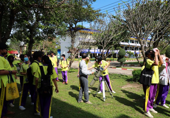 ภาพกิจกรรม  คณะวิทยาศาสตร์และเทคโนโลยี จัดกิจกรรมค่ายวิทยาศาสตร์สัญจร ปีการศึกษา 2565  โรงเรียนทุ่งโพธิ์ทะเลพิทยา