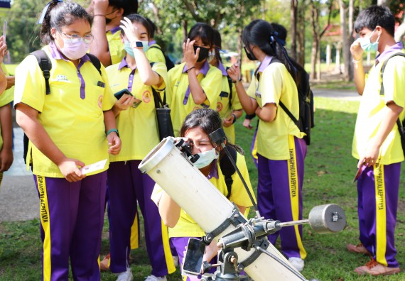 ภาพกิจกรรม  คณะวิทยาศาสตร์และเทคโนโลยี จัดกิจกรรมค่ายวิทยาศาสตร์สัญจร ปีการศึกษา 2565  โรงเรียนทุ่งโพธิ์ทะเลพิทยา