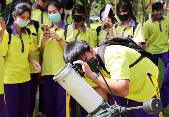 ภาพกิจกรรม  คณะวิทยาศาสตร์และเทคโนโลยี จัดกิจกรรมค่ายวิทยาศาสตร์สัญจร ปีการศึกษา 2565  โรงเรียนทุ่งโพธิ์ทะเลพิทยา