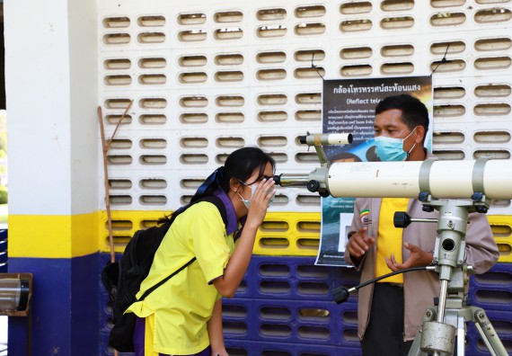 ภาพกิจกรรม  คณะวิทยาศาสตร์และเทคโนโลยี จัดกิจกรรมค่ายวิทยาศาสตร์สัญจร ปีการศึกษา 2565  โรงเรียนทุ่งโพธิ์ทะเลพิทยา