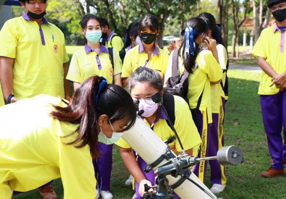 ภาพกิจกรรม  คณะวิทยาศาสตร์และเทคโนโลยี จัดกิจกรรมค่ายวิทยาศาสตร์สัญจร ปีการศึกษา 2565  โรงเรียนทุ่งโพธิ์ทะเลพิทยา