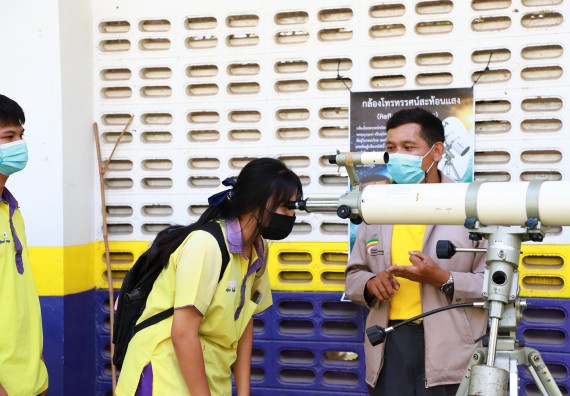 ภาพกิจกรรม  คณะวิทยาศาสตร์และเทคโนโลยี จัดกิจกรรมค่ายวิทยาศาสตร์สัญจร ปีการศึกษา 2565  โรงเรียนทุ่งโพธิ์ทะเลพิทยา