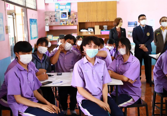 ภาพกิจกรรม  คณะวิทยาศาสตร์และเทคโนโลยี จัดกิจกรรมค่ายวิทยาศาสตร์สัญจร ปีการศึกษา 2565 โรงเรียนขาณุวิทยา