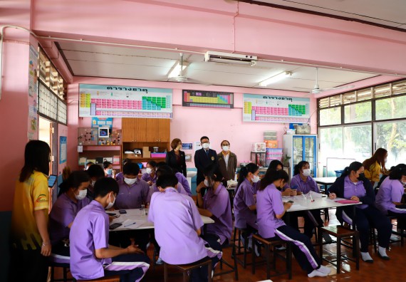 ภาพกิจกรรม  คณะวิทยาศาสตร์และเทคโนโลยี จัดกิจกรรมค่ายวิทยาศาสตร์สัญจร ปีการศึกษา 2565 โรงเรียนขาณุวิทยา