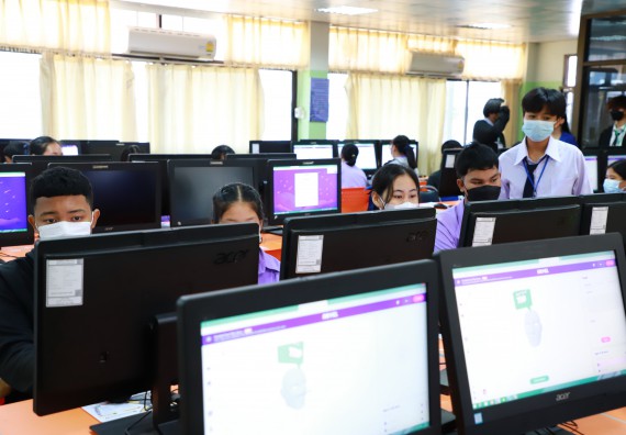 ภาพกิจกรรม  คณะวิทยาศาสตร์และเทคโนโลยี จัดกิจกรรมค่ายวิทยาศาสตร์สัญจร ปีการศึกษา 2565 โรงเรียนขาณุวิทยา