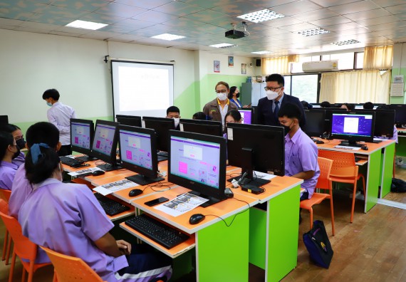 ภาพกิจกรรม  คณะวิทยาศาสตร์และเทคโนโลยี จัดกิจกรรมค่ายวิทยาศาสตร์สัญจร ปีการศึกษา 2565 โรงเรียนขาณุวิทยา