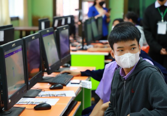 ภาพกิจกรรม  คณะวิทยาศาสตร์และเทคโนโลยี จัดกิจกรรมค่ายวิทยาศาสตร์สัญจร ปีการศึกษา 2565 โรงเรียนขาณุวิทยา