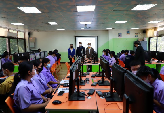 ภาพกิจกรรม  คณะวิทยาศาสตร์และเทคโนโลยี จัดกิจกรรมค่ายวิทยาศาสตร์สัญจร ปีการศึกษา 2565 โรงเรียนขาณุวิทยา