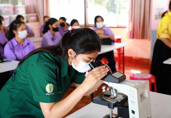 ภาพกิจกรรม  คณะวิทยาศาสตร์และเทคโนโลยี จัดกิจกรรมค่ายวิทยาศาสตร์สัญจร ปีการศึกษา 2565 โรงเรียนขาณุวิทยา