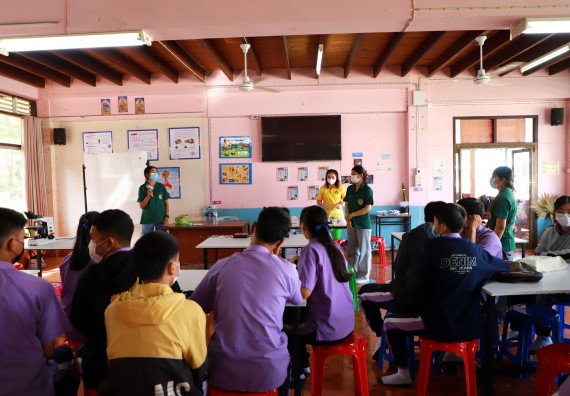 ภาพกิจกรรม  คณะวิทยาศาสตร์และเทคโนโลยี จัดกิจกรรมค่ายวิทยาศาสตร์สัญจร ปีการศึกษา 2565 โรงเรียนขาณุวิทยา