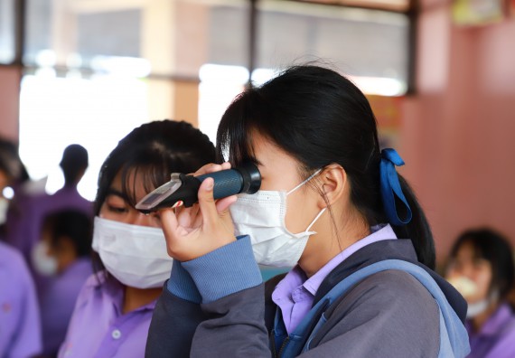 ภาพกิจกรรม  คณะวิทยาศาสตร์และเทคโนโลยี จัดกิจกรรมค่ายวิทยาศาสตร์สัญจร ปีการศึกษา 2565 โรงเรียนขาณุวิทยา