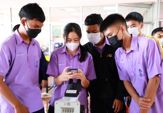 ภาพกิจกรรม  คณะวิทยาศาสตร์และเทคโนโลยี จัดกิจกรรมค่ายวิทยาศาสตร์สัญจร ปีการศึกษา 2565 โรงเรียนขาณุวิทยา