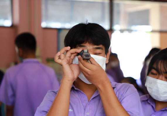 ภาพกิจกรรม  คณะวิทยาศาสตร์และเทคโนโลยี จัดกิจกรรมค่ายวิทยาศาสตร์สัญจร ปีการศึกษา 2565 โรงเรียนขาณุวิทยา