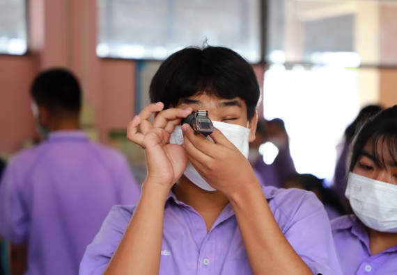 ภาพกิจกรรม  คณะวิทยาศาสตร์และเทคโนโลยี จัดกิจกรรมค่ายวิทยาศาสตร์สัญจร ปีการศึกษา 2565 โรงเรียนขาณุวิทยา