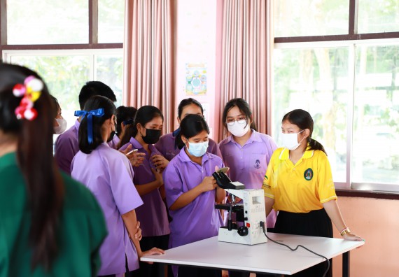 ภาพกิจกรรม  คณะวิทยาศาสตร์และเทคโนโลยี จัดกิจกรรมค่ายวิทยาศาสตร์สัญจร ปีการศึกษา 2565 โรงเรียนขาณุวิทยา