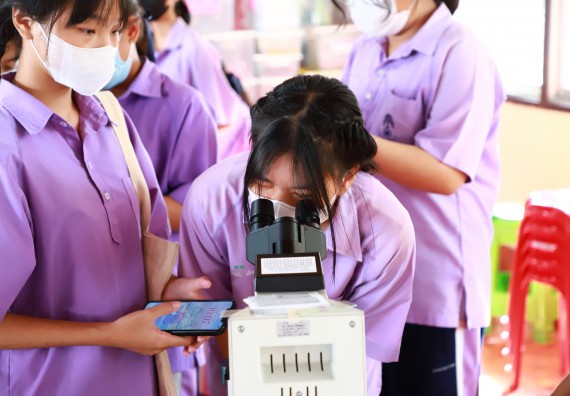 ภาพกิจกรรม  คณะวิทยาศาสตร์และเทคโนโลยี จัดกิจกรรมค่ายวิทยาศาสตร์สัญจร ปีการศึกษา 2565 โรงเรียนขาณุวิทยา