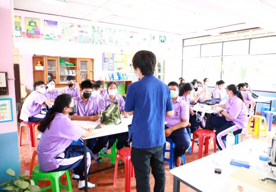 ภาพกิจกรรม  คณะวิทยาศาสตร์และเทคโนโลยี จัดกิจกรรมค่ายวิทยาศาสตร์สัญจร ปีการศึกษา 2565 โรงเรียนขาณุวิทยา