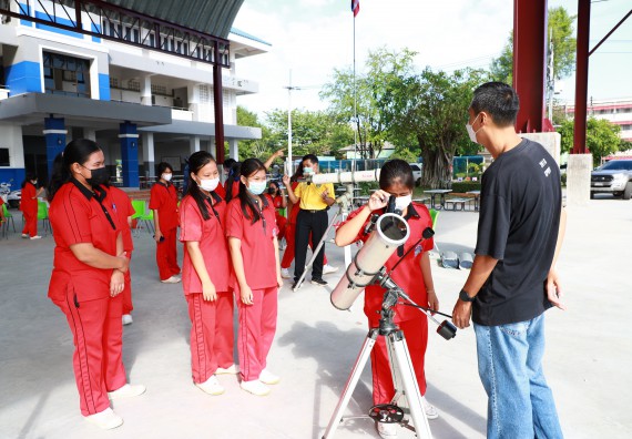 ภาพกิจกรรม   คณะวิทยาศาสตร์และเทคโนโลยี จัดกิจกรรมค่ายวิทยาศาสตร์สัญจร ปีการศึกษา 2565 ให้กับนักเรียนระดับชั้นมัธยมศึกษาตอนปลาย โรงเรียนพรานกระต่ายพิทยาคม