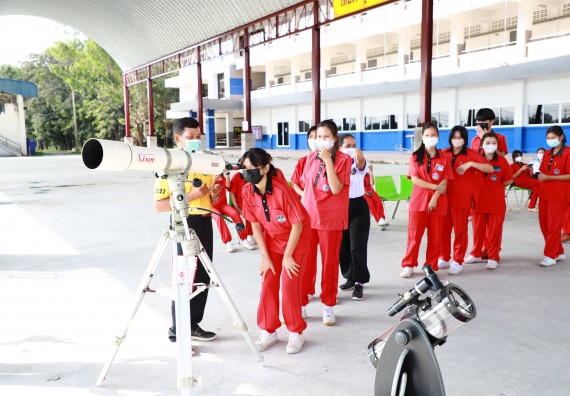 ภาพกิจกรรม   คณะวิทยาศาสตร์และเทคโนโลยี จัดกิจกรรมค่ายวิทยาศาสตร์สัญจร ปีการศึกษา 2565 ให้กับนักเรียนระดับชั้นมัธยมศึกษาตอนปลาย โรงเรียนพรานกระต่ายพิทยาคม