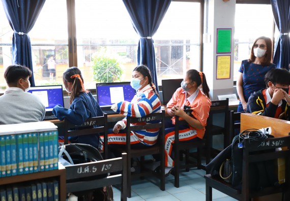 ภาพกิจกรรม  คณะวิทยาศาสตร์และเทคโนโลยี จัดกิจกรรมค่ายวิทยาศาสตร์สัญจร ปีการศึกษา 2565  โรงเรียนปางศิลาทองศึกษา