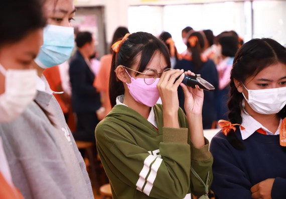 ภาพกิจกรรม  คณะวิทยาศาสตร์และเทคโนโลยี จัดกิจกรรมค่ายวิทยาศาสตร์สัญจร ปีการศึกษา 2565  โรงเรียนปางศิลาทองศึกษา