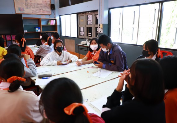 ภาพกิจกรรม  คณะวิทยาศาสตร์และเทคโนโลยี จัดกิจกรรมค่ายวิทยาศาสตร์สัญจร ปีการศึกษา 2565  โรงเรียนปางศิลาทองศึกษา