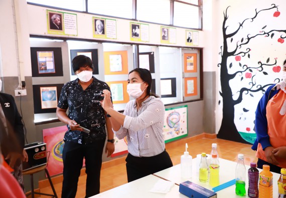 ภาพกิจกรรม  คณะวิทยาศาสตร์และเทคโนโลยี จัดกิจกรรมค่ายวิทยาศาสตร์สัญจร ปีการศึกษา 2565  โรงเรียนปางศิลาทองศึกษา