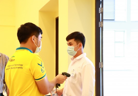 ภาพกิจกรรม  บรรยากาศการฝึกซ้อมพระราชทานปริญญาบัตรประจำปี 2565 กลุ่มย่อย คณะวิทยาศาสตร์และเทคโนโลยีมหาวิทยาลัยราชภัฎกำแพงเพชร