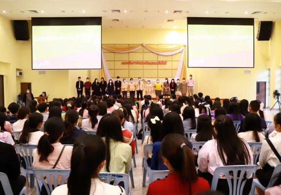 ภาพกิจกรรม  บรรยากาศการฝึกซ้อมพระราชทานปริญญาบัตรประจำปี 2565 กลุ่มย่อย คณะวิทยาศาสตร์และเทคโนโลยีมหาวิทยาลัยราชภัฎกำแพงเพชร