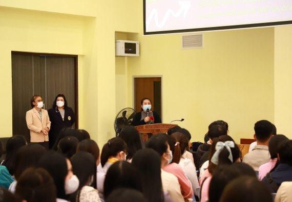 ภาพกิจกรรม  บรรยากาศการฝึกซ้อมพระราชทานปริญญาบัตรประจำปี 2565 กลุ่มย่อย คณะวิทยาศาสตร์และเทคโนโลยีมหาวิทยาลัยราชภัฎกำแพงเพชร