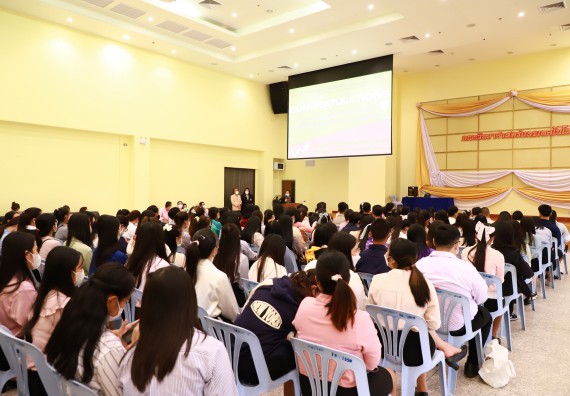 ภาพกิจกรรม  บรรยากาศการฝึกซ้อมพระราชทานปริญญาบัตรประจำปี 2565 กลุ่มย่อย คณะวิทยาศาสตร์และเทคโนโลยีมหาวิทยาลัยราชภัฎกำแพงเพชร