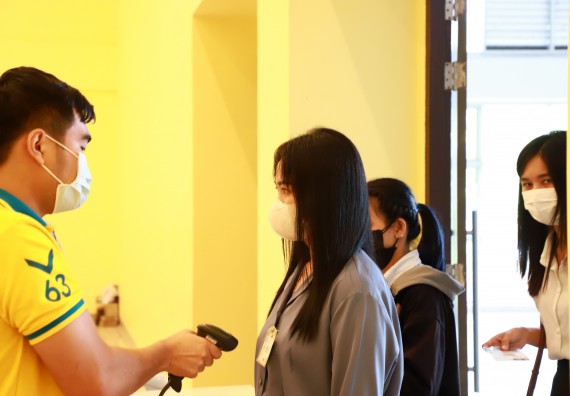 ภาพกิจกรรม  บรรยากาศการฝึกซ้อมพระราชทานปริญญาบัตรประจำปี 2565 กลุ่มย่อย คณะวิทยาศาสตร์และเทคโนโลยีมหาวิทยาลัยราชภัฎกำแพงเพชร