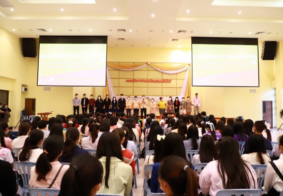 ภาพกิจกรรม  บรรยากาศการฝึกซ้อมพระราชทานปริญญาบัตรประจำปี 2565 กลุ่มย่อย คณะวิทยาศาสตร์และเทคโนโลยีมหาวิทยาลัยราชภัฎกำแพงเพชร