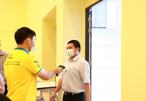 ภาพกิจกรรม  บรรยากาศการฝึกซ้อมพระราชทานปริญญาบัตรประจำปี 2565 กลุ่มย่อย คณะวิทยาศาสตร์และเทคโนโลยีมหาวิทยาลัยราชภัฎกำแพงเพชร