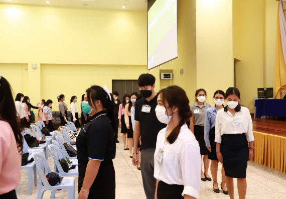 ภาพกิจกรรม  บรรยากาศการฝึกซ้อมพระราชทานปริญญาบัตรประจำปี 2565 กลุ่มย่อย คณะวิทยาศาสตร์และเทคโนโลยีมหาวิทยาลัยราชภัฎกำแพงเพชร