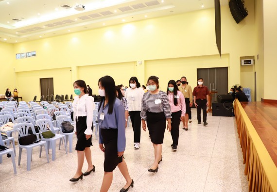 ภาพกิจกรรม  บรรยากาศการฝึกซ้อมพระราชทานปริญญาบัตรประจำปี 2565 กลุ่มย่อย คณะวิทยาศาสตร์และเทคโนโลยีมหาวิทยาลัยราชภัฎกำแพงเพชร