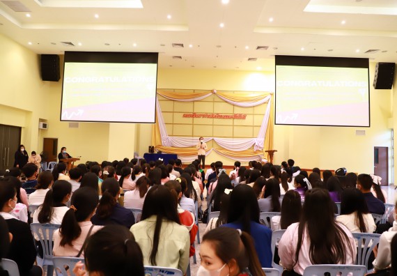 ภาพกิจกรรม  บรรยากาศการฝึกซ้อมพระราชทานปริญญาบัตรประจำปี 2565 กลุ่มย่อย คณะวิทยาศาสตร์และเทคโนโลยีมหาวิทยาลัยราชภัฎกำแพงเพชร