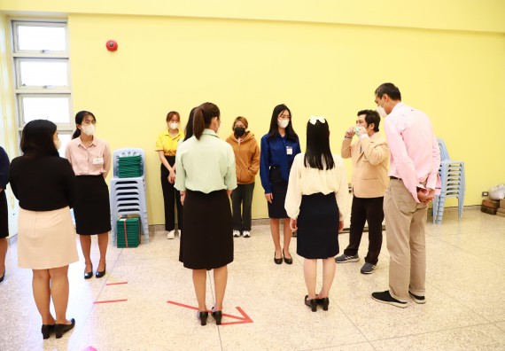 ภาพกิจกรรม  บรรยากาศการฝึกซ้อมพระราชทานปริญญาบัตรประจำปี 2565 กลุ่มย่อย คณะวิทยาศาสตร์และเทคโนโลยีมหาวิทยาลัยราชภัฎกำแพงเพชร